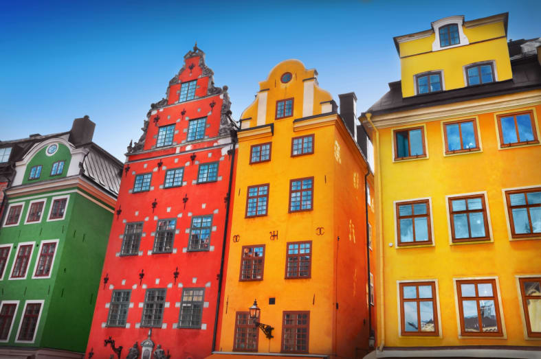 Colourful buildings
