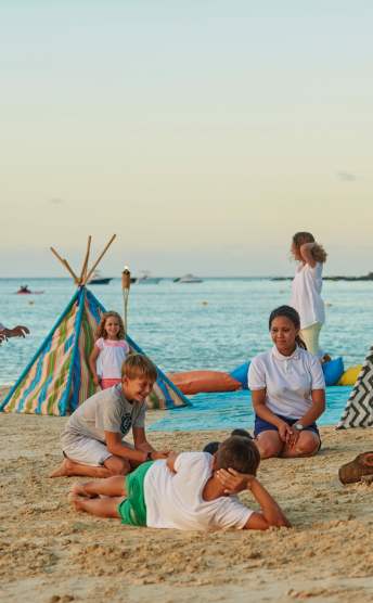 Tented camp at night in the Wahabi Sands, Oman
