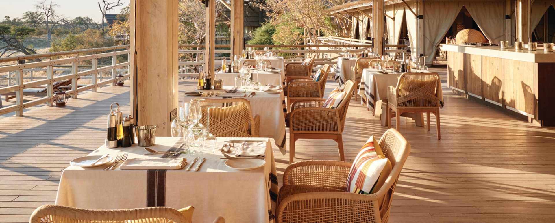 Dining on the deck 