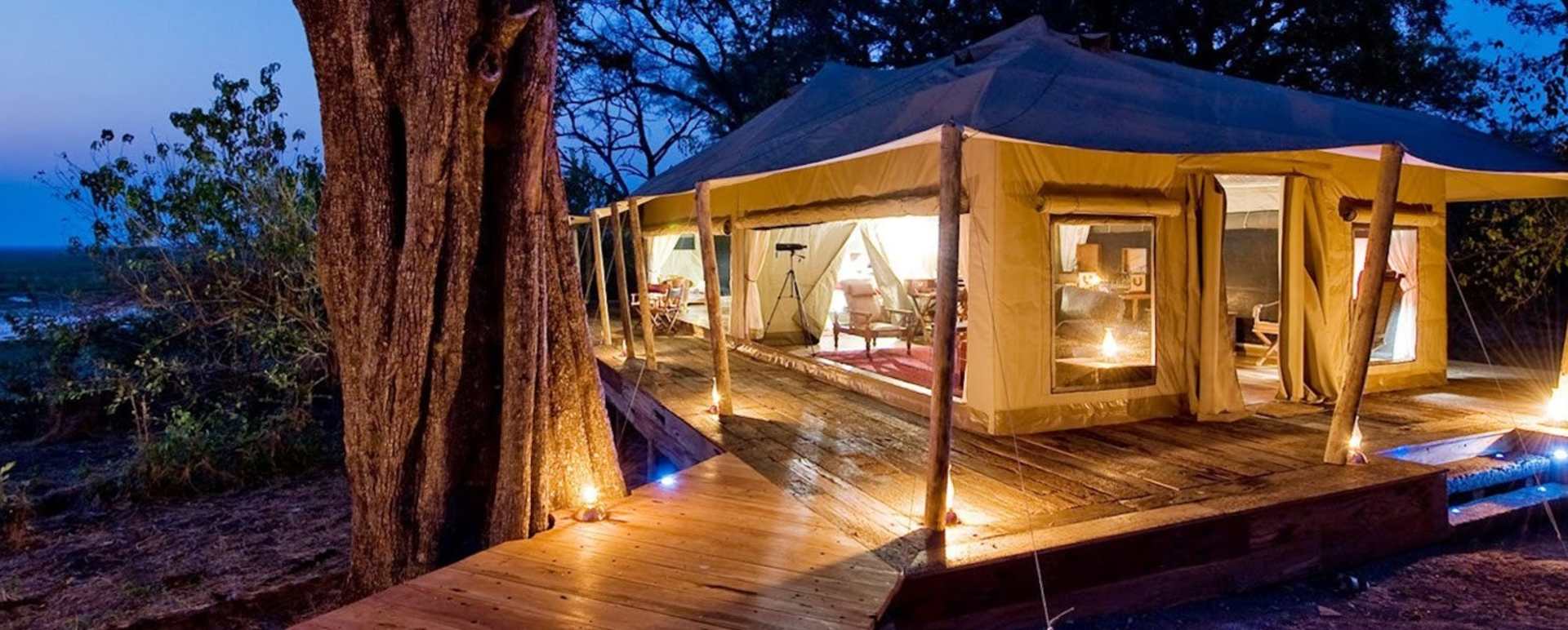 Tent at night - Zarafa Camp