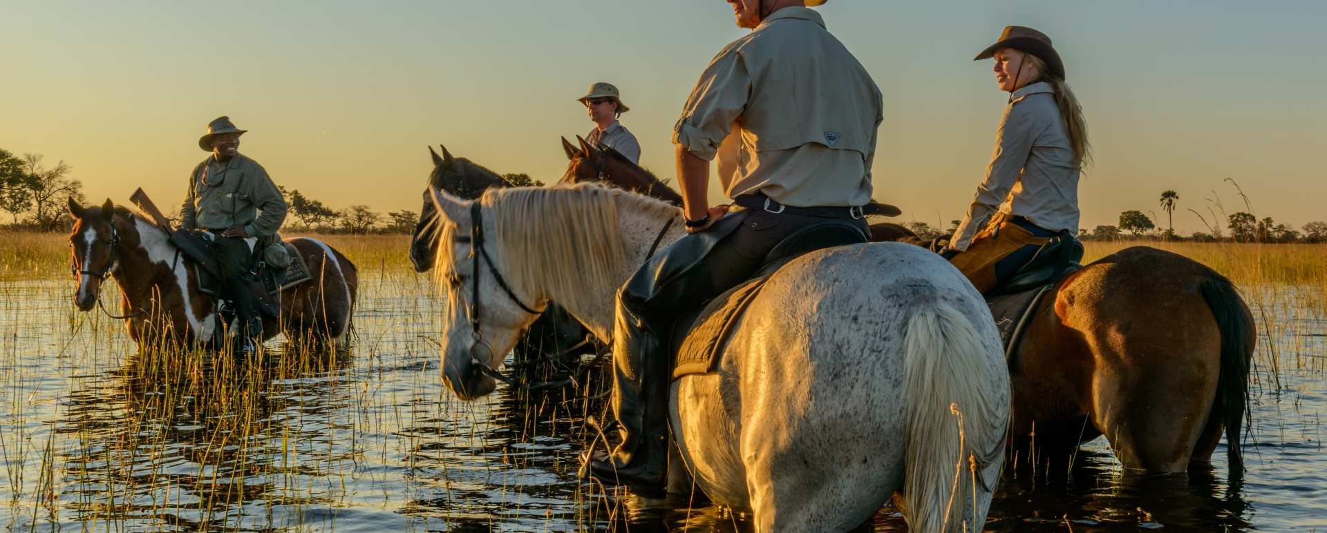 Sunset ride - Wild Botswana Riding Safari