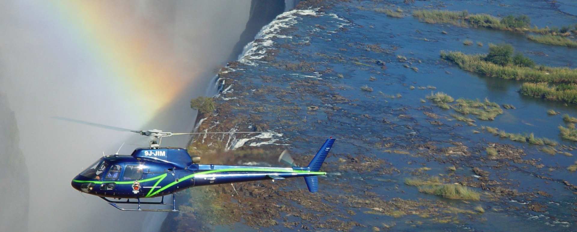 Helicopter flight over the Falls - Botswana Delta Explorer and the Victoria Falls