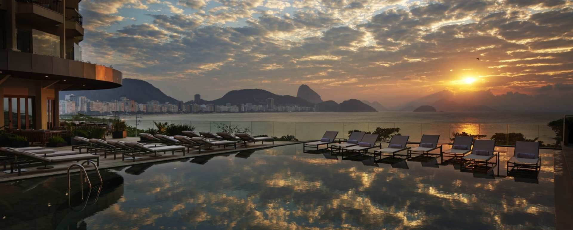 Pool at sunrise 