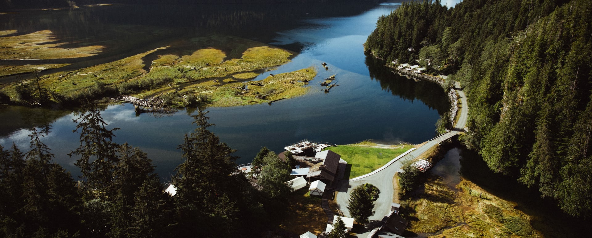 Long Shot of the waterfront - Clayoquat Wilderness 