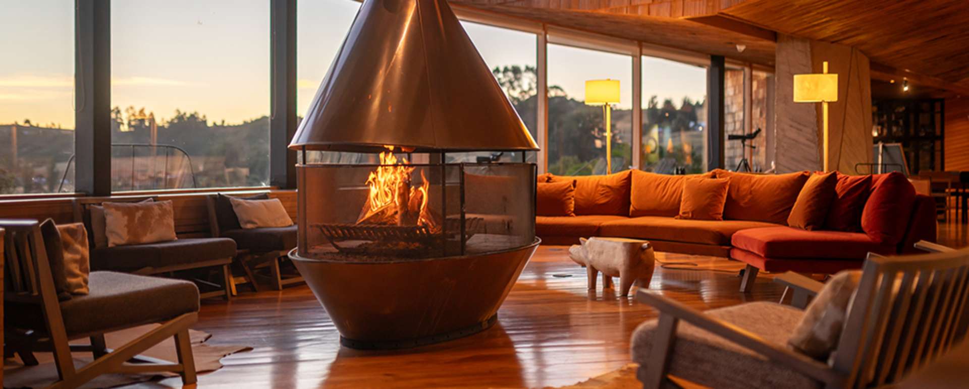 Refugia Chilo - fireplace 