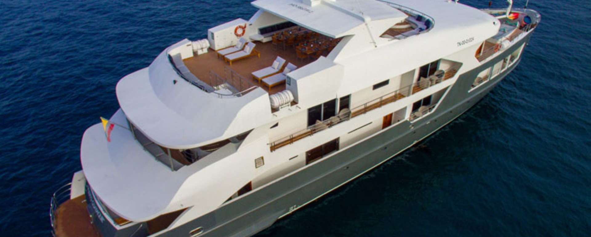 Infinity Galapagos Yacht - ariel exterior 