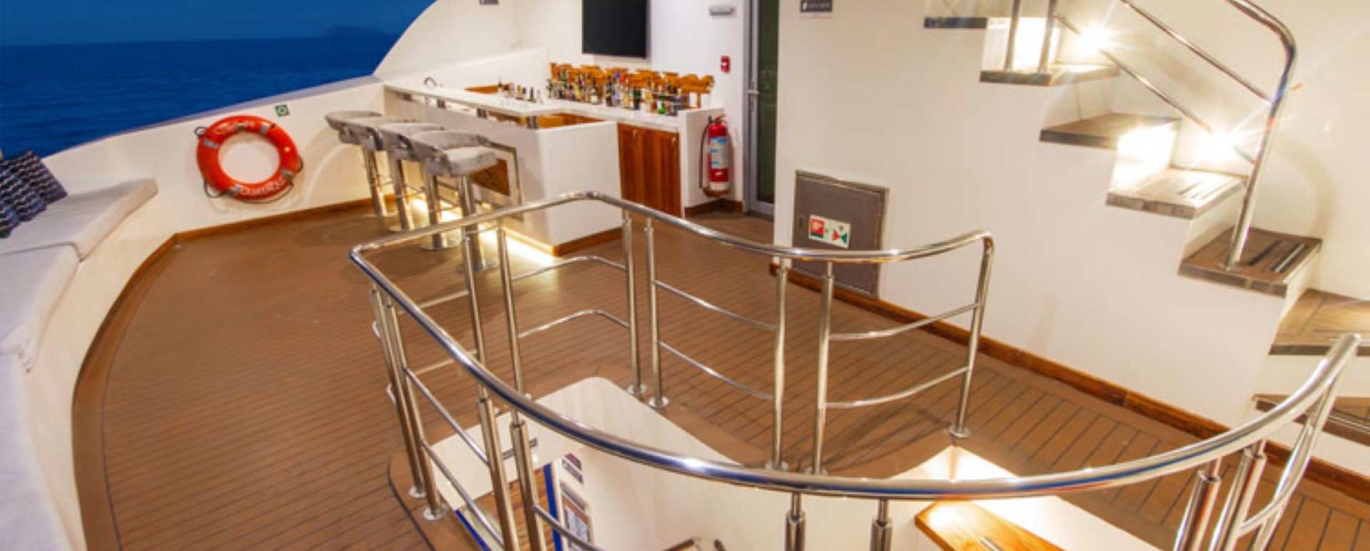 Infinity Galapagos Yacht - stairs 