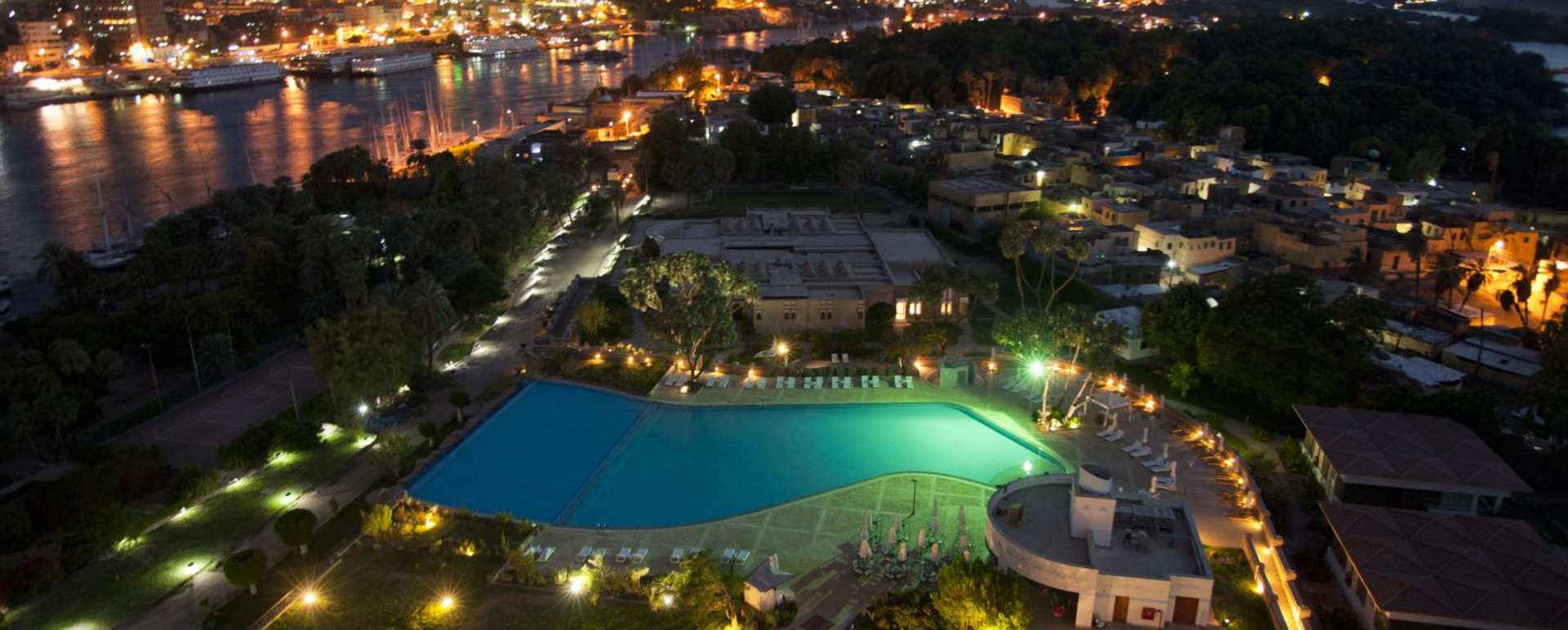 View From Panorama Restaurant - Movenpick Aswan