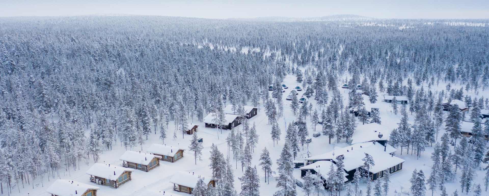 Aerial View Wilderness Hotel Muotka 