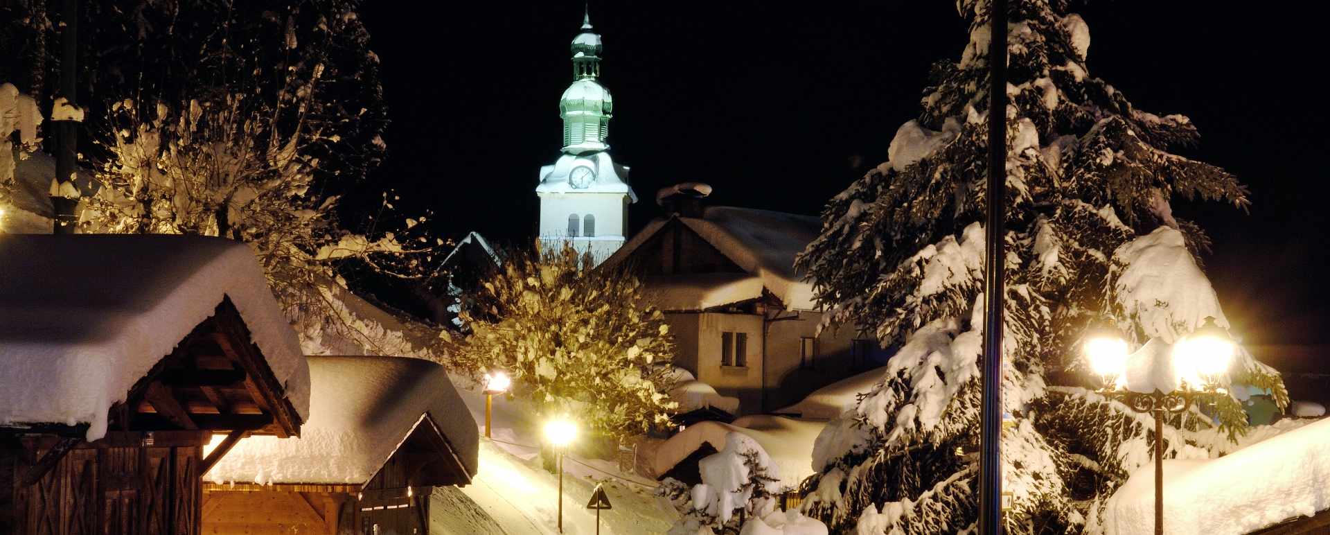 Village at night