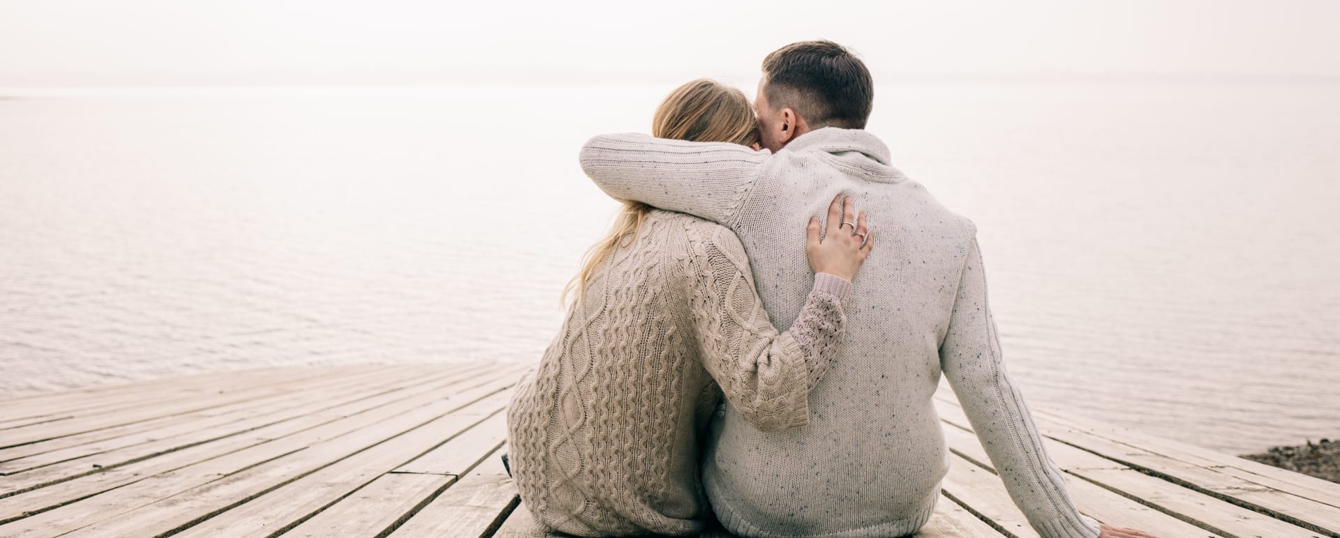 couple on a pier  