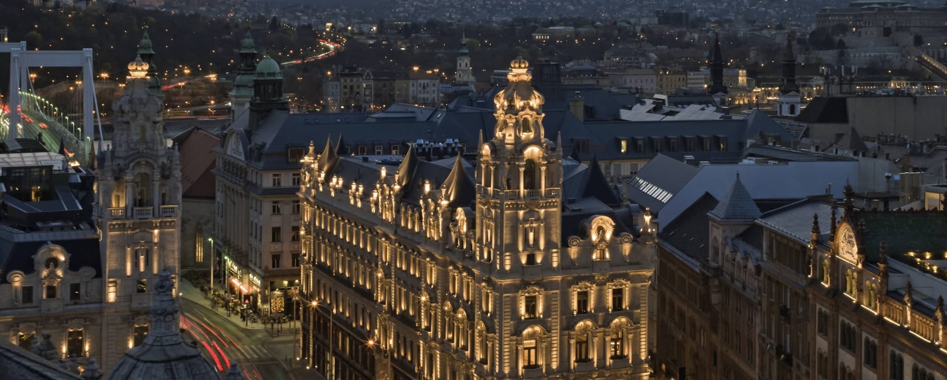 St Regis Budapest - exterior night 