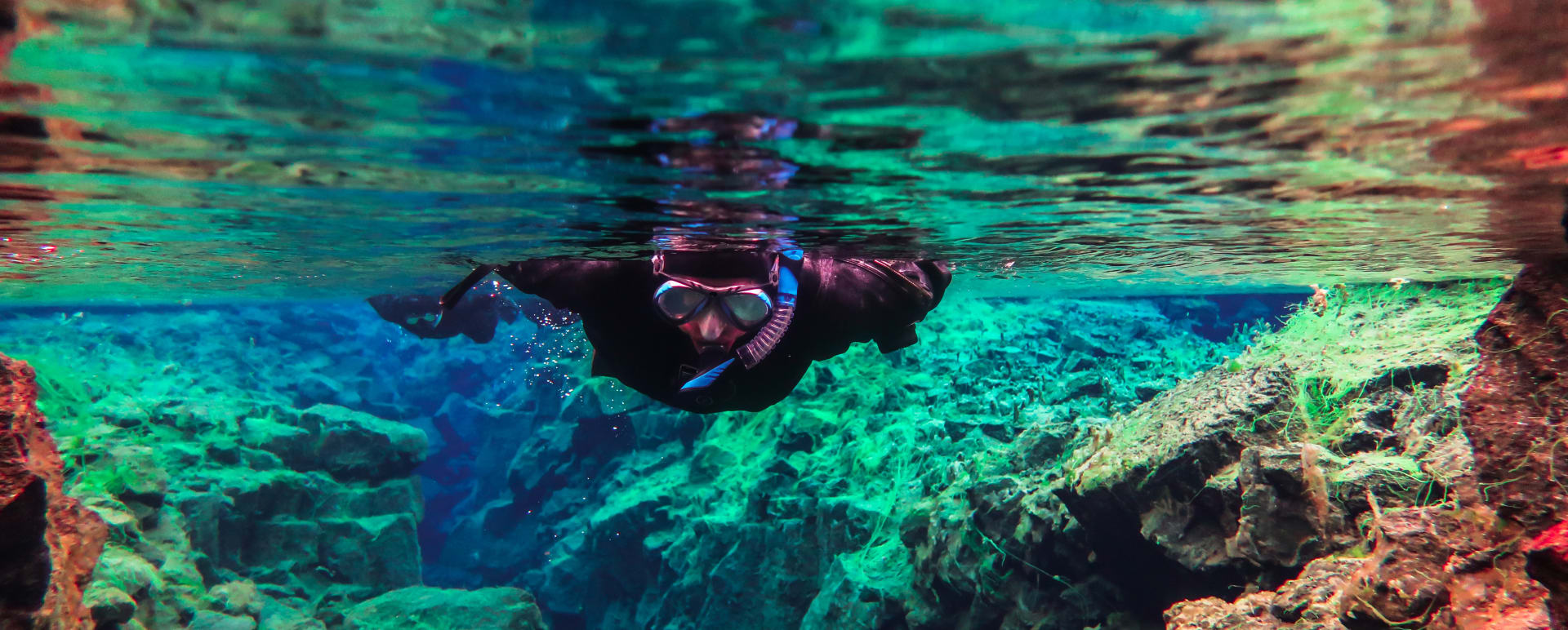 Silfra Snorkelling between Tectonic Plates