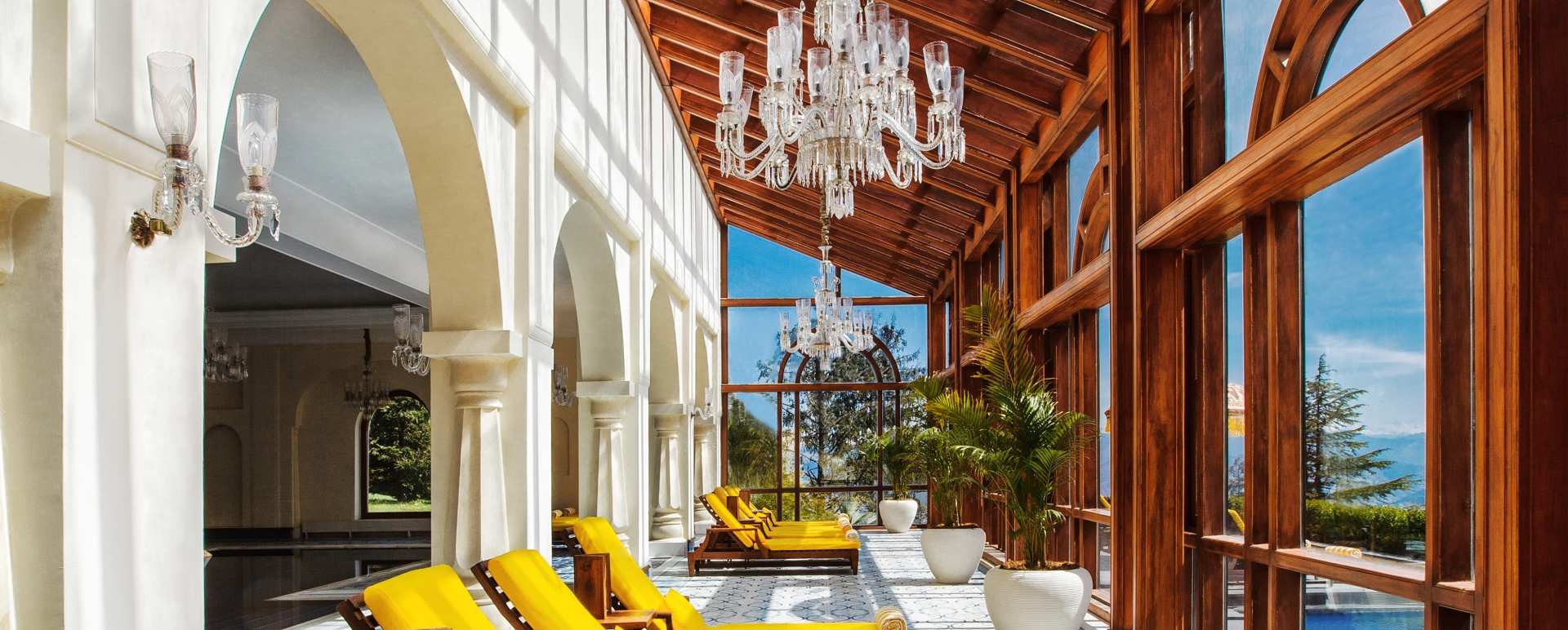 Sun Deck Area - Wildflower Hall, Shimla in the Himalayas an Oberoi Resort
