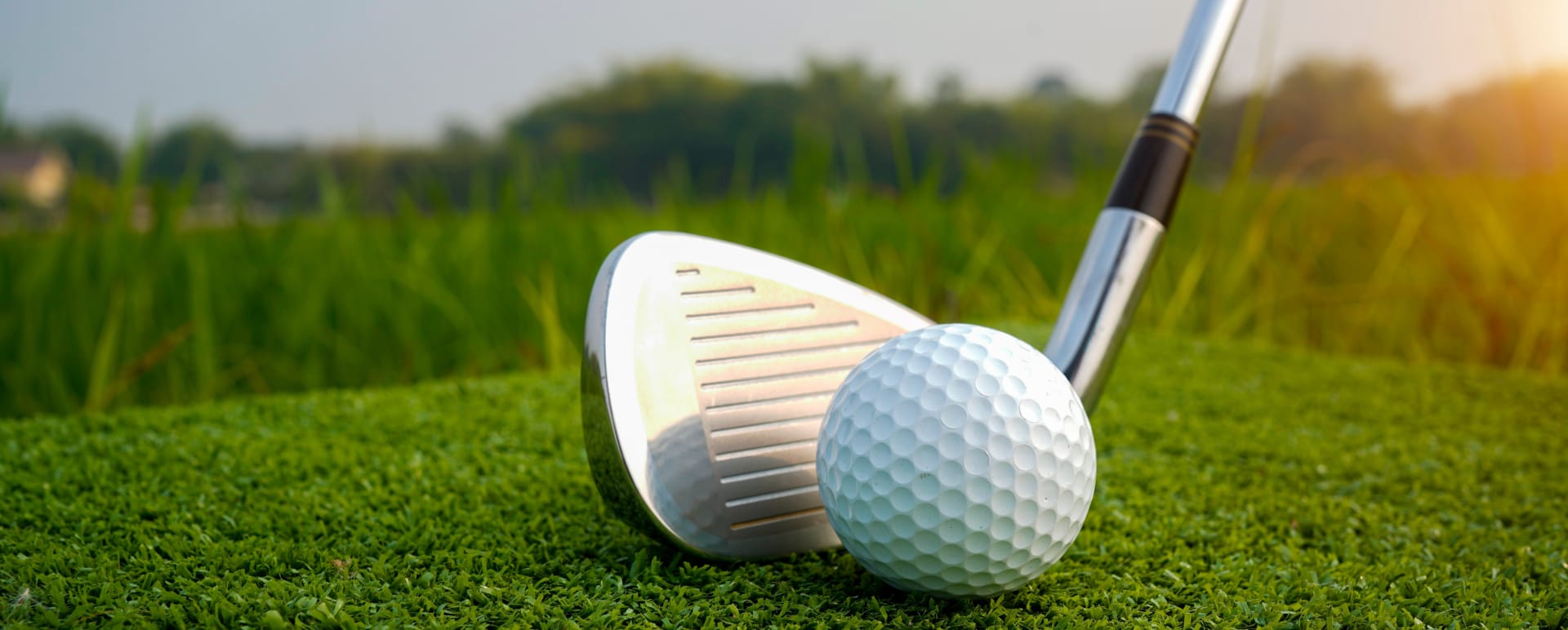 Golf club and ball 