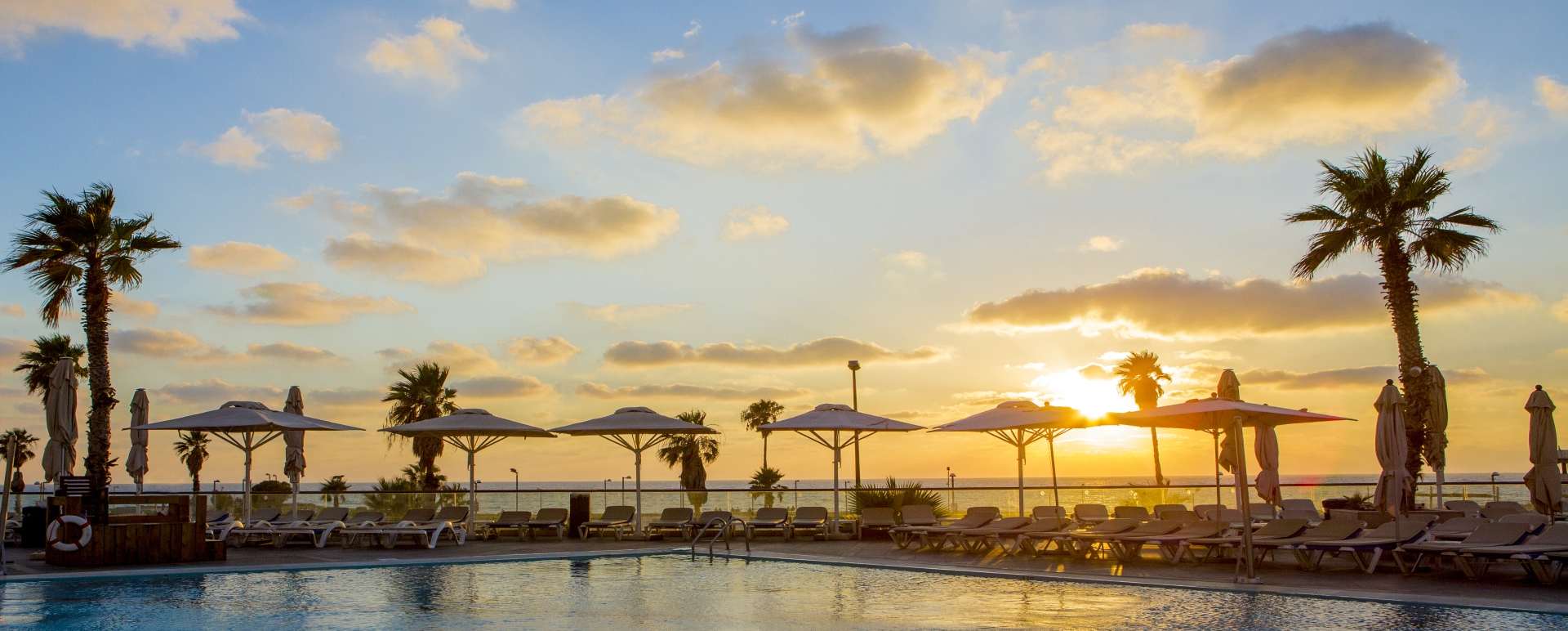 Sunset by the Pool