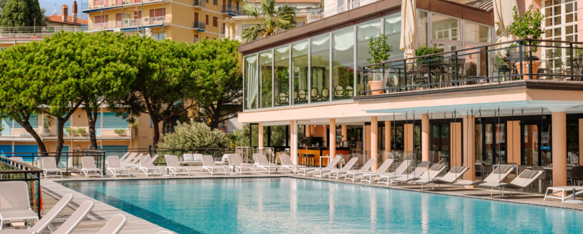 outdoor pool area  