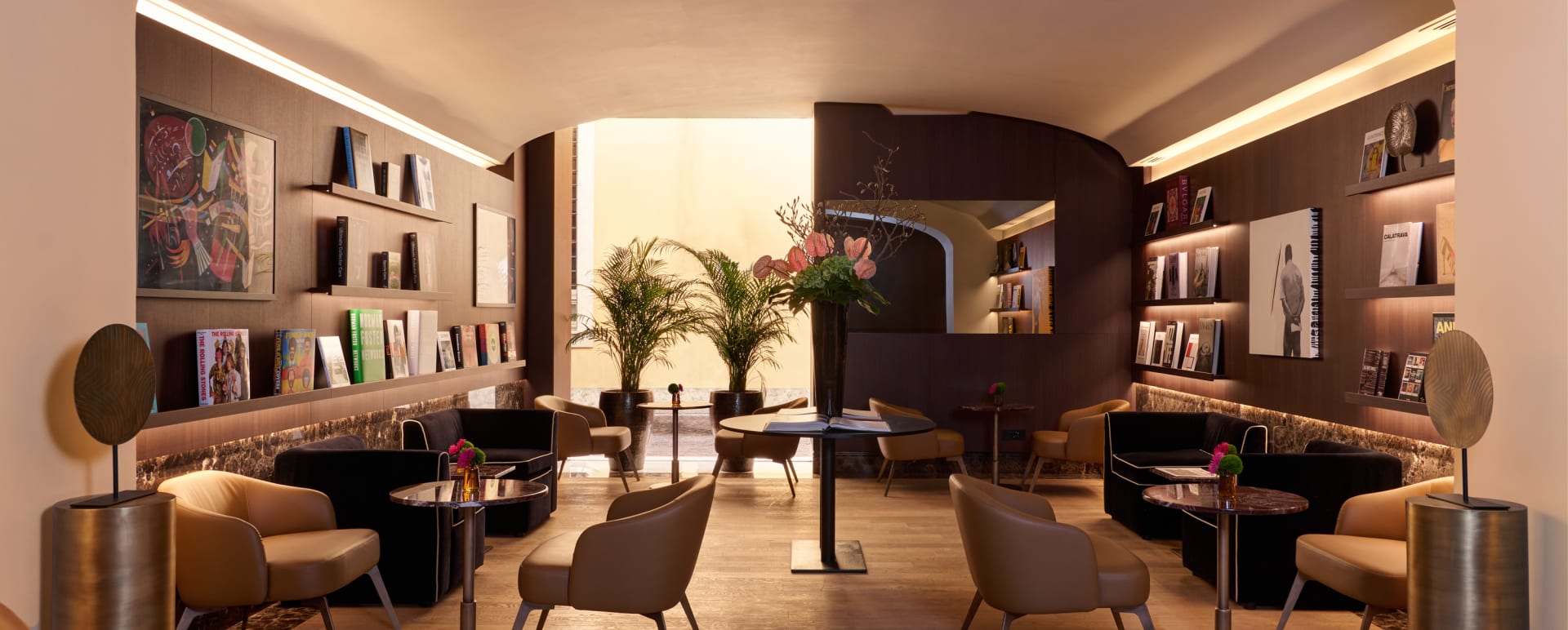 The lobby area of The First Arte 