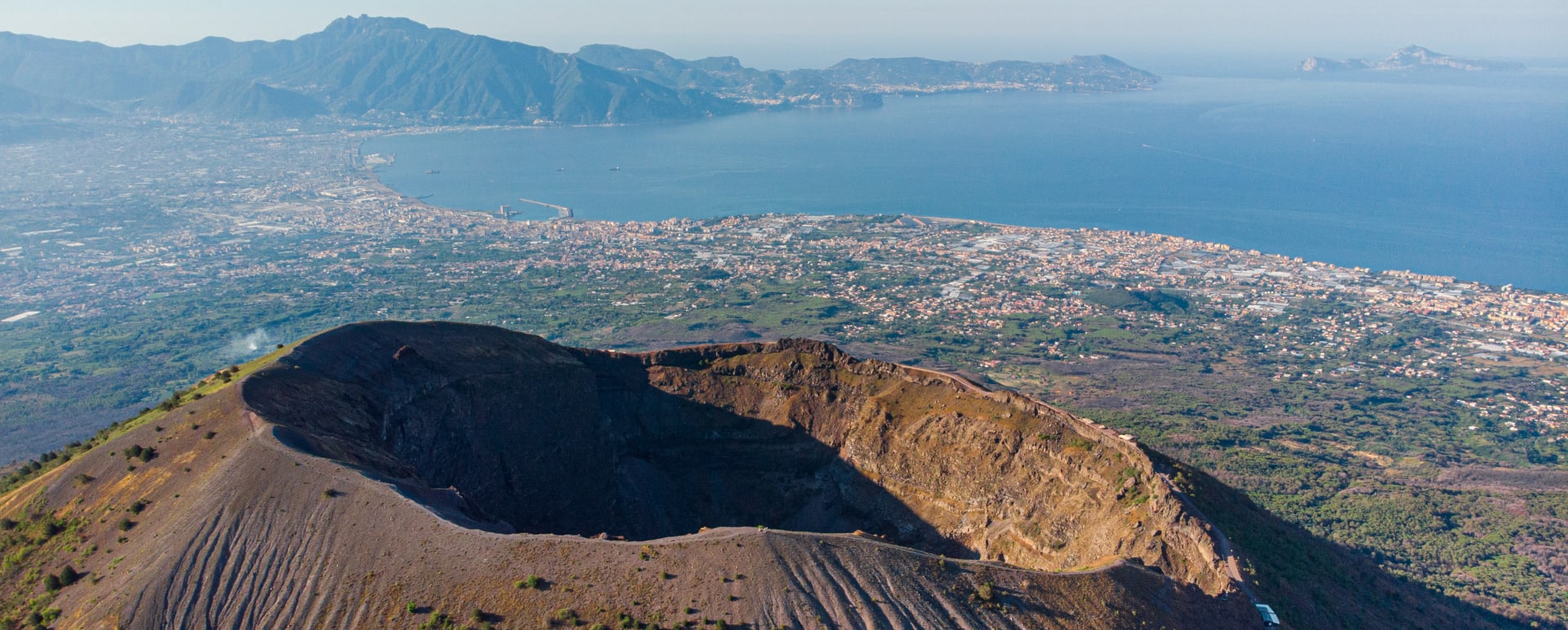 Peer into Mount Vesuvius an active volcano