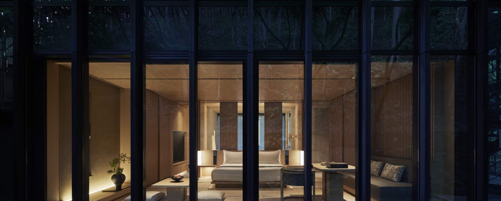 Exterior of Aman Kyoto Looking In  