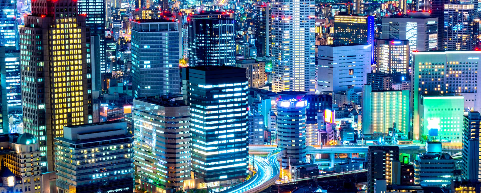 Osaka Skyline by Night 