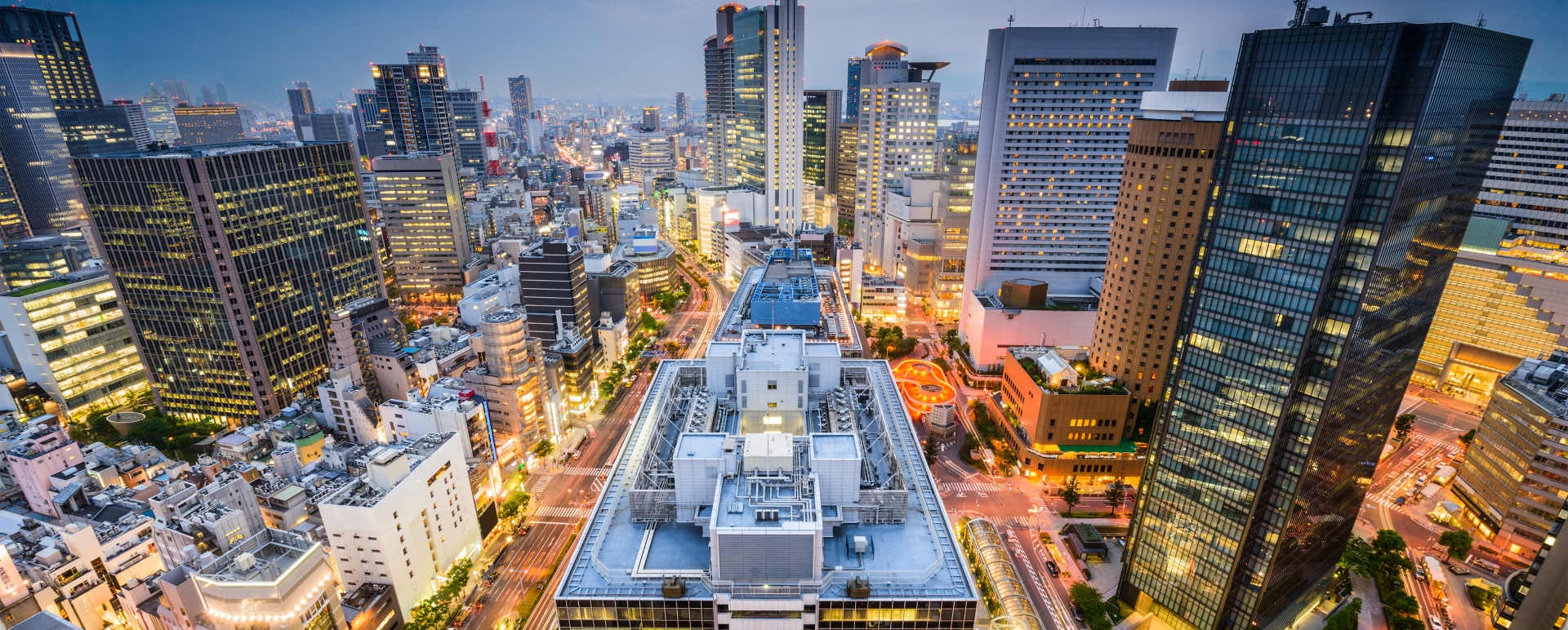 Busy Streets of Osaka by Night 