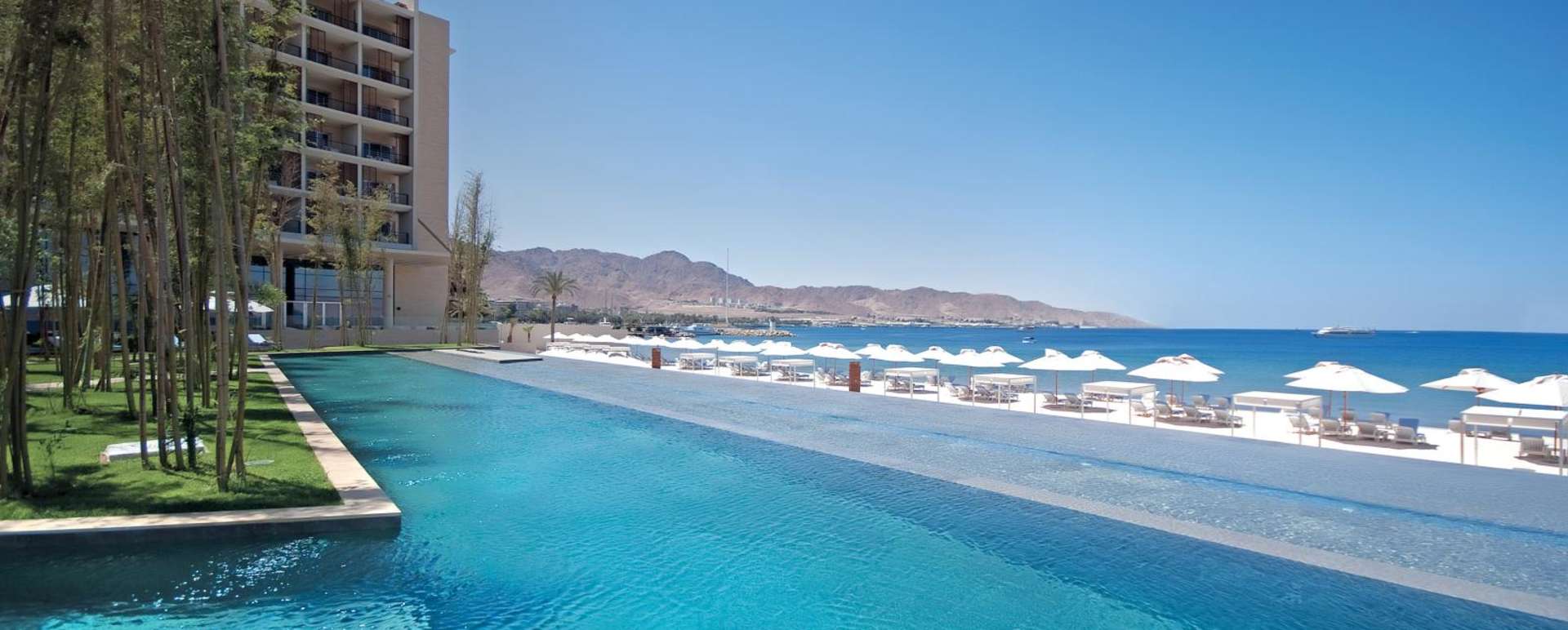 Swimming Pool and Beach - Kempinski Aqaba