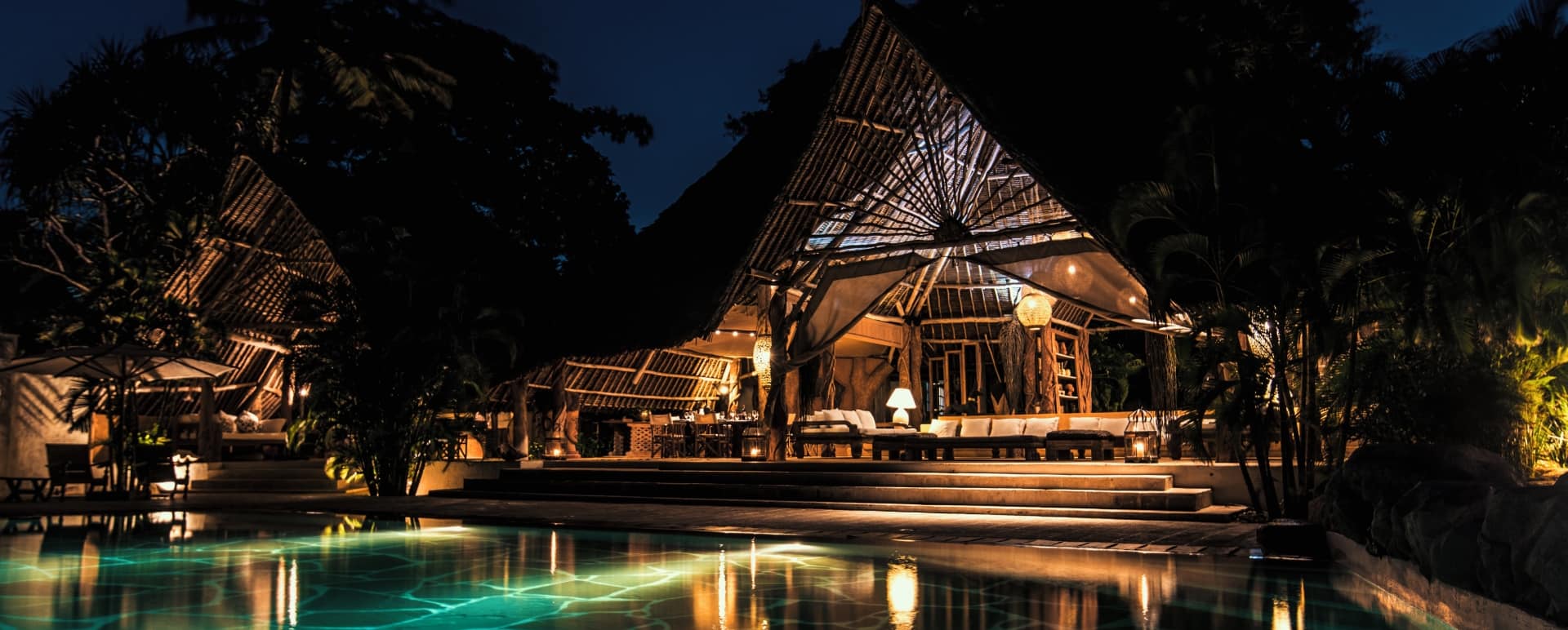 Evening Pool - Alfajiri Garden Villa