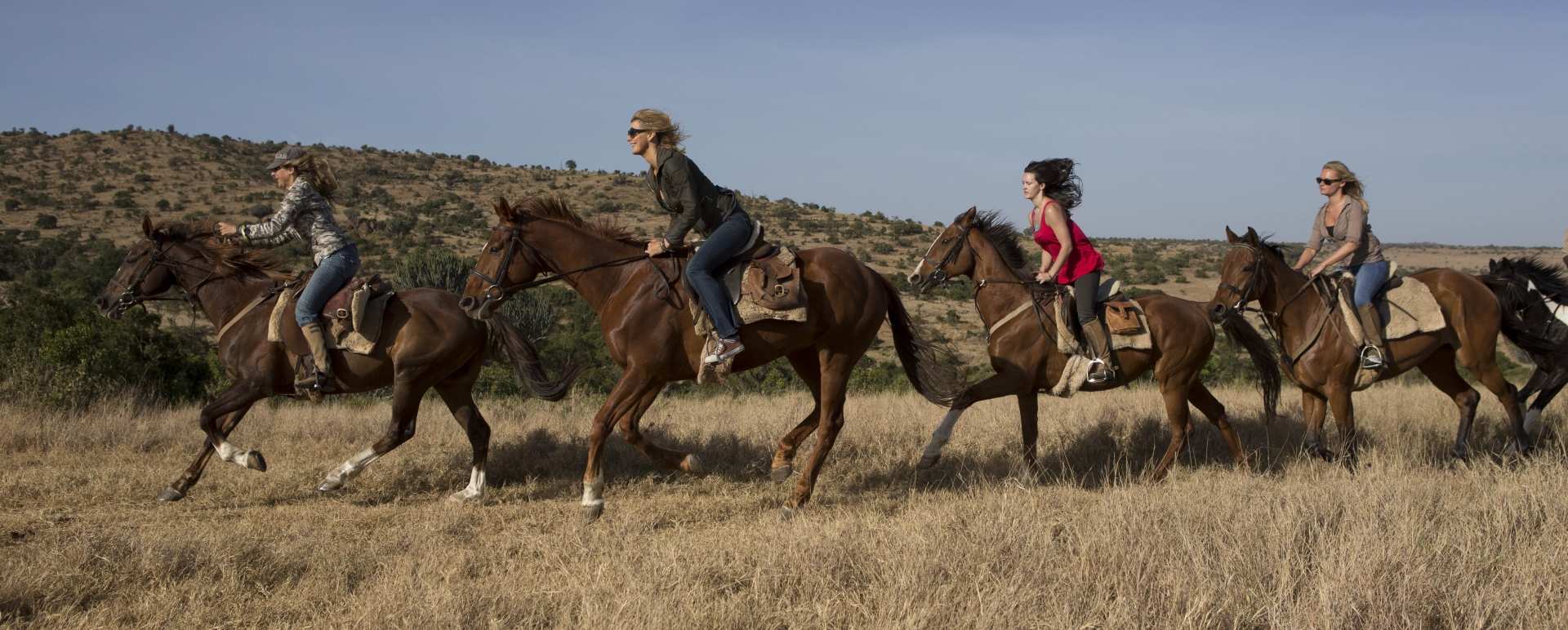 Horse riding on Borana