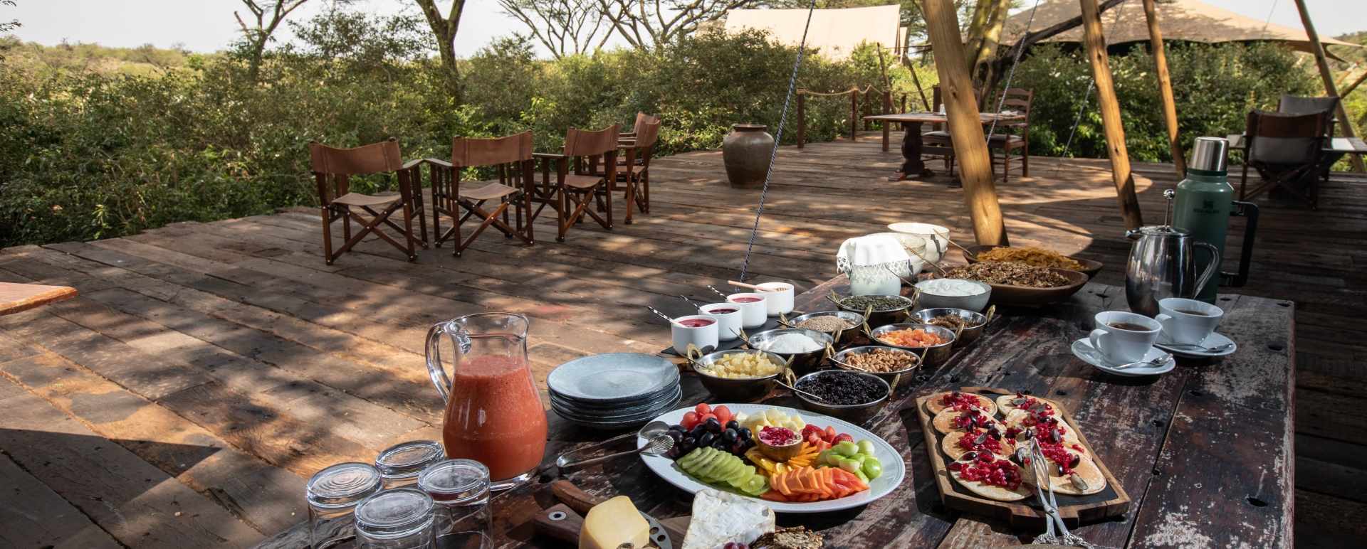 Breakfast set up 