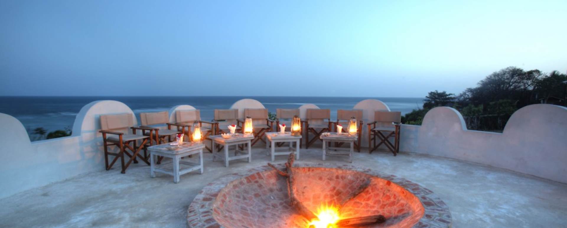 Evening fireplace