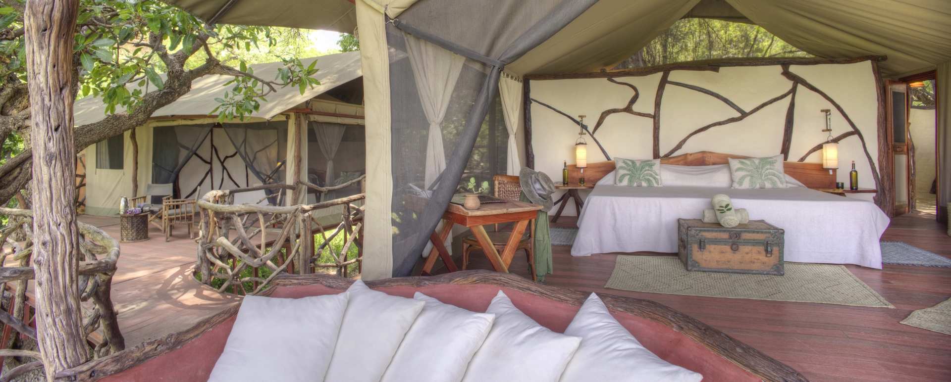 Tent interior 