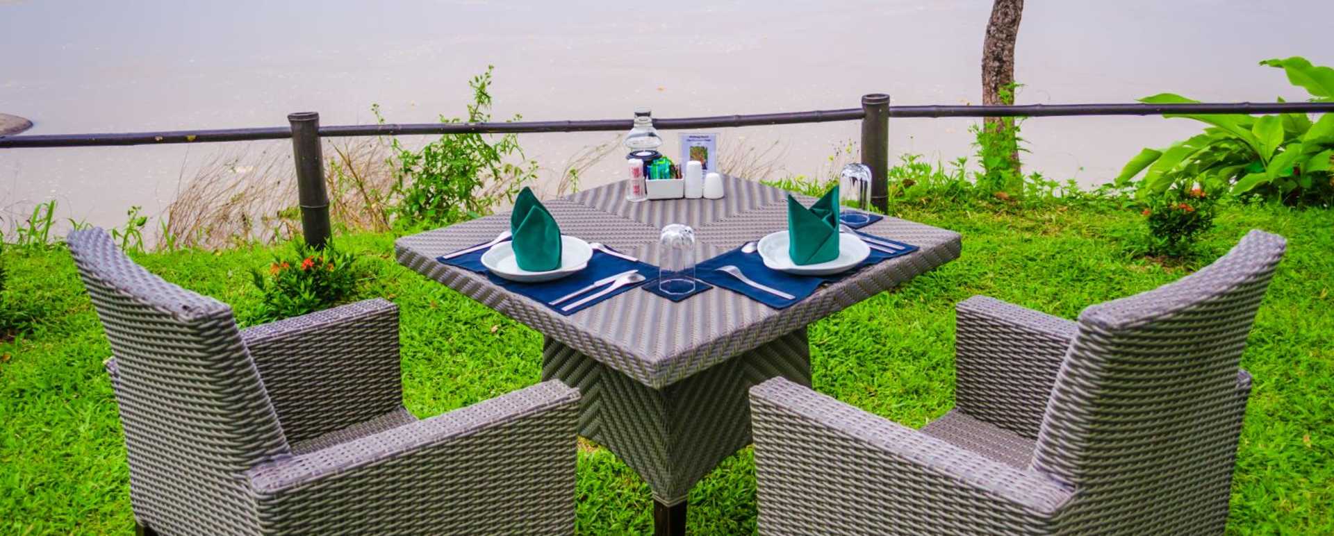 Lunch overlooking the Mekong - The River Resort