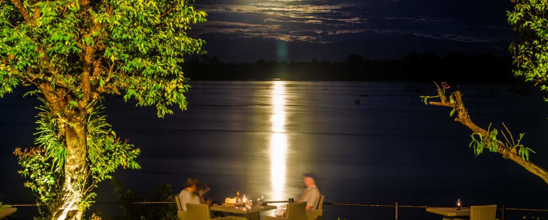 Dinner overlooking the Mekong - The River Resort
