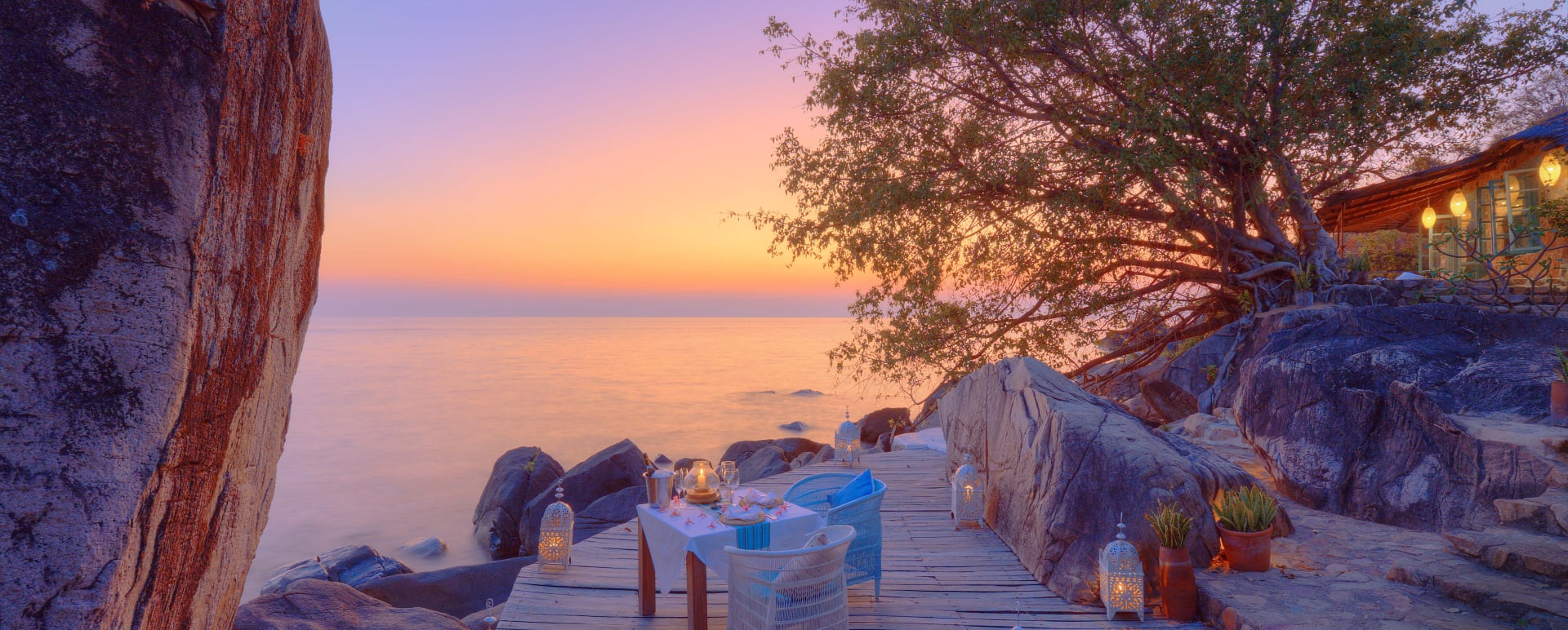 Dining on deck 
