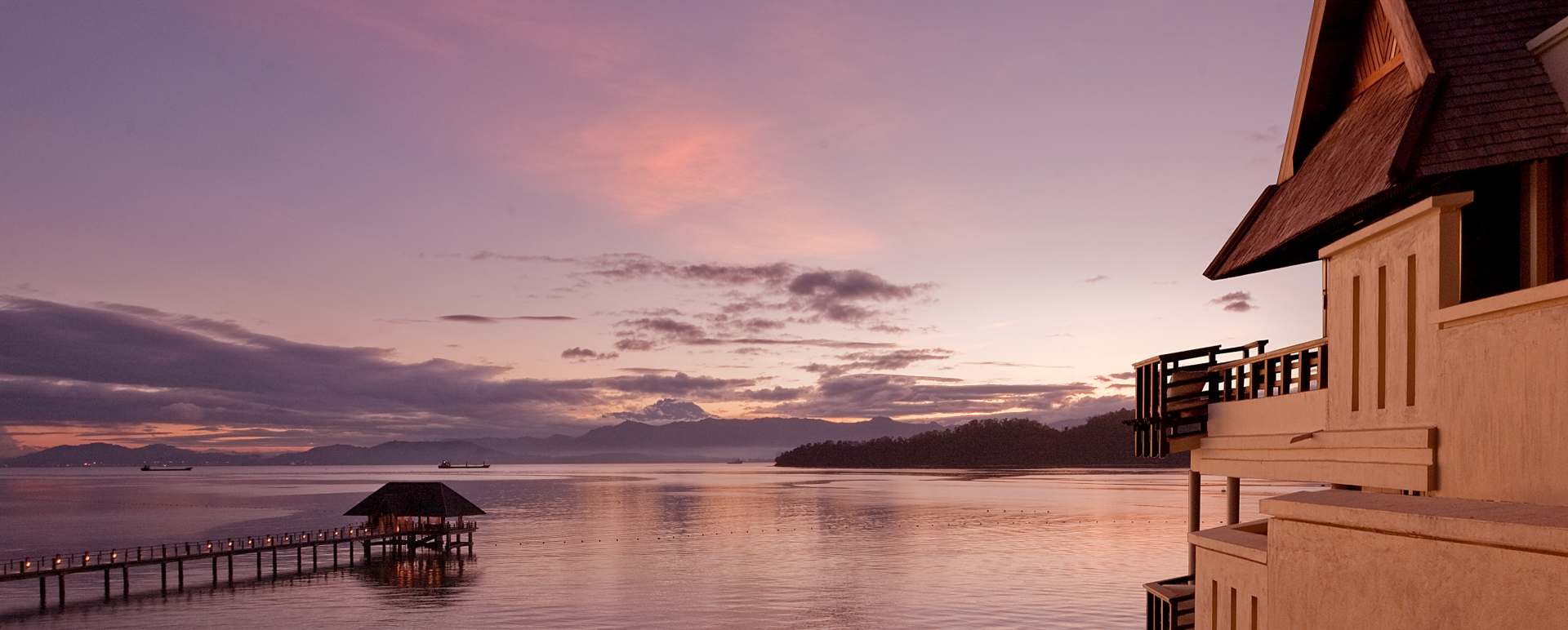 Evening View of the Jetty - Gaya Island Resort