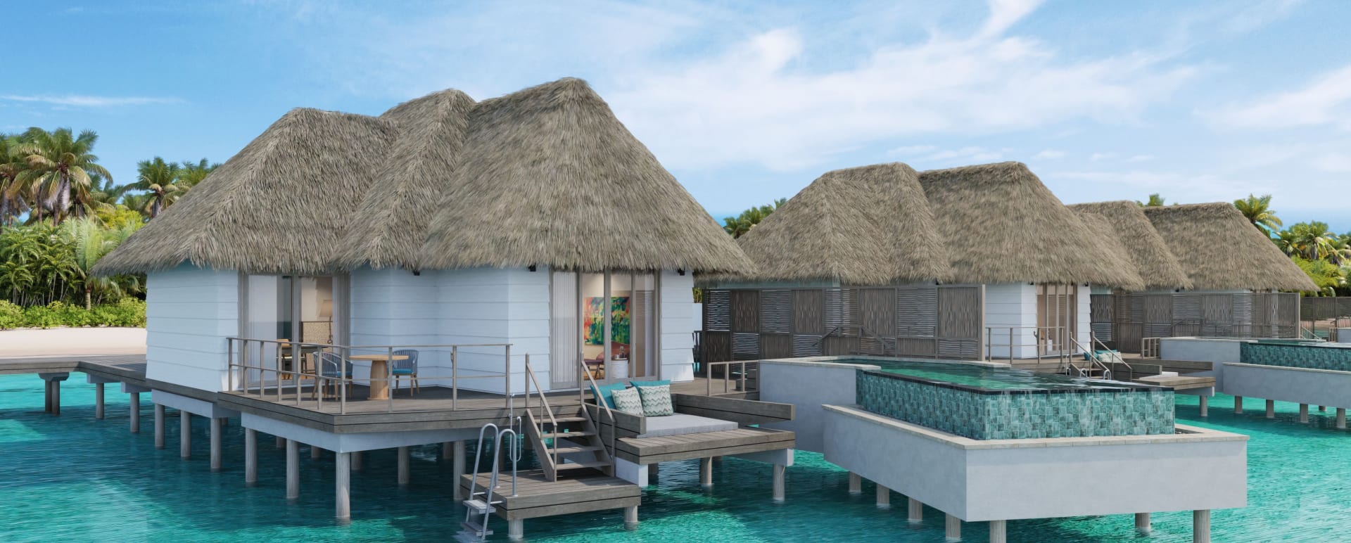 Family Water Villa with Pool outside deck 