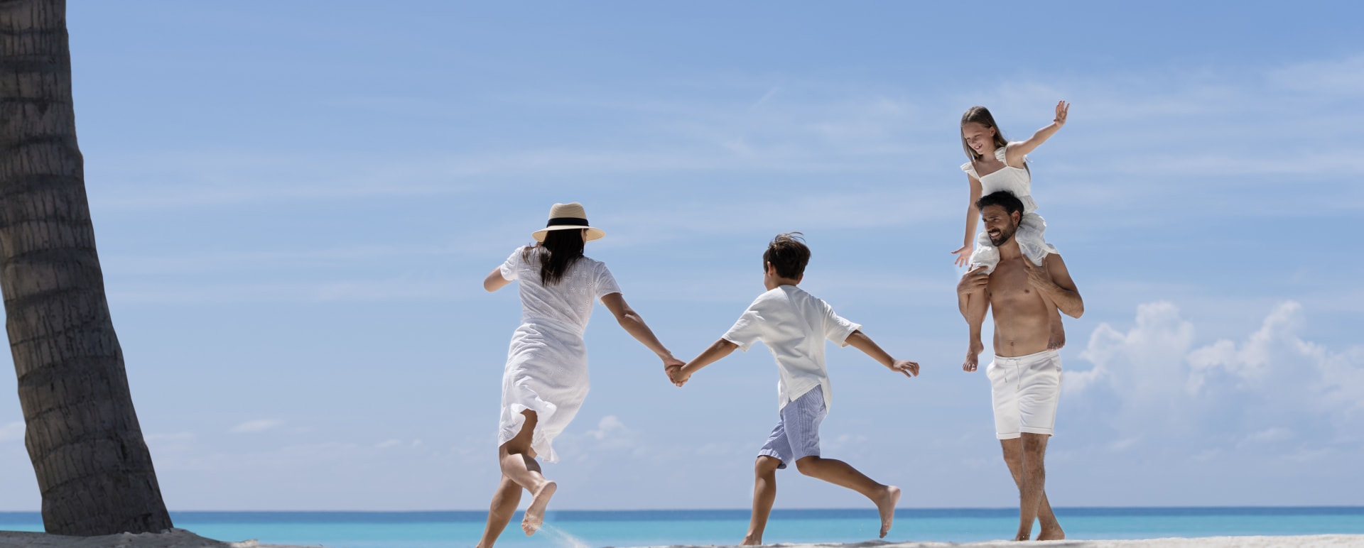  family on beach 