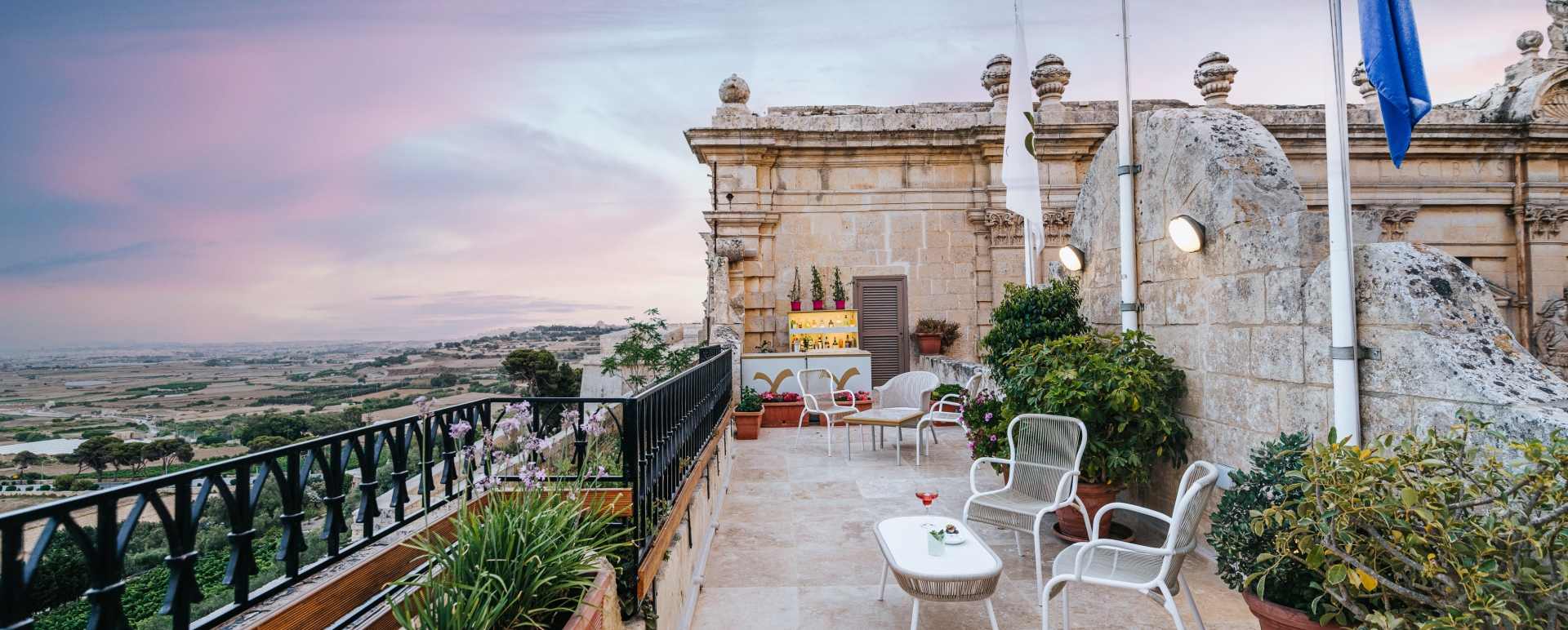 de Mondion Michelin Star Malta - Terrace 