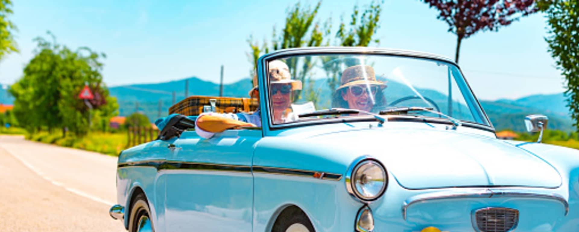 Classic car to old city Mdina