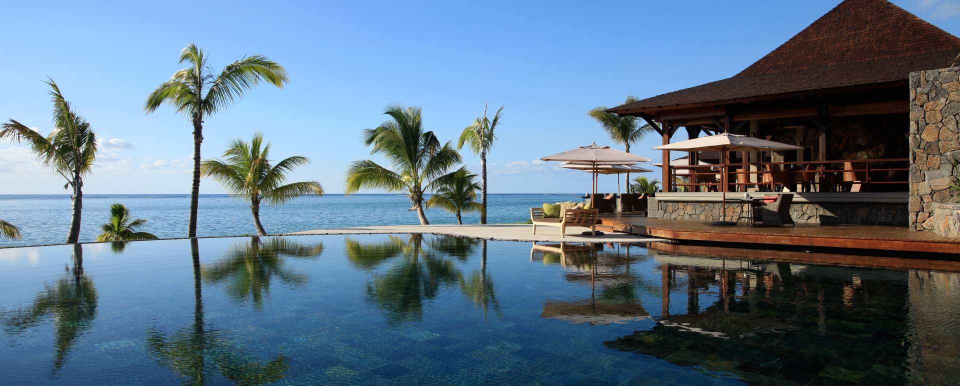 East Restaurant from Pool - LUX Le Morne