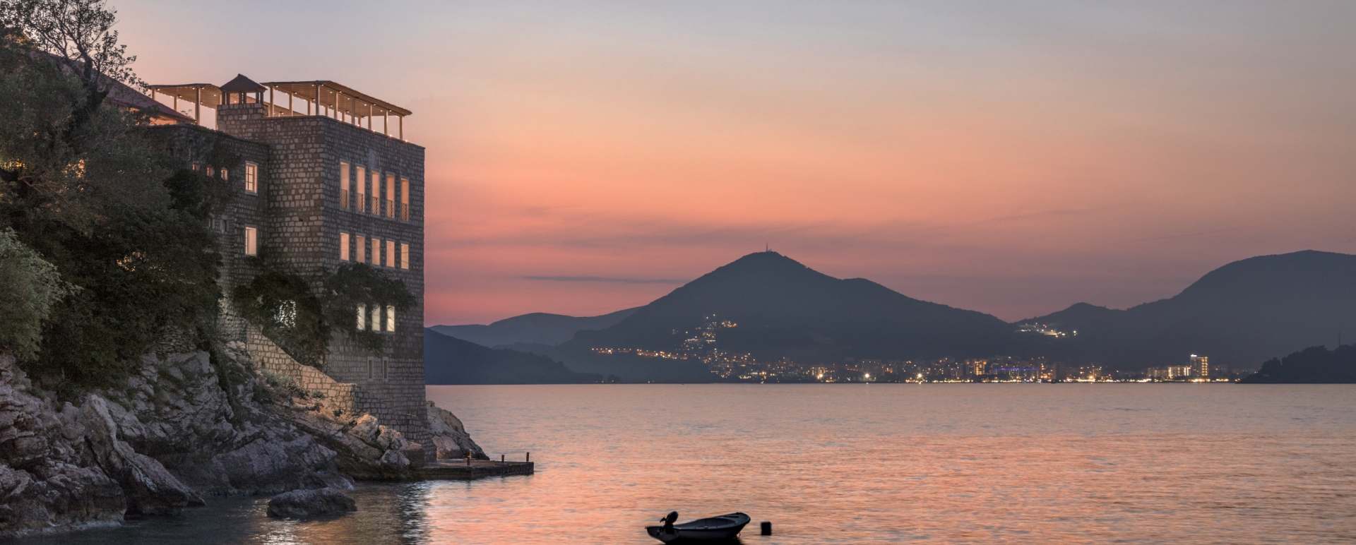 View at dusk 