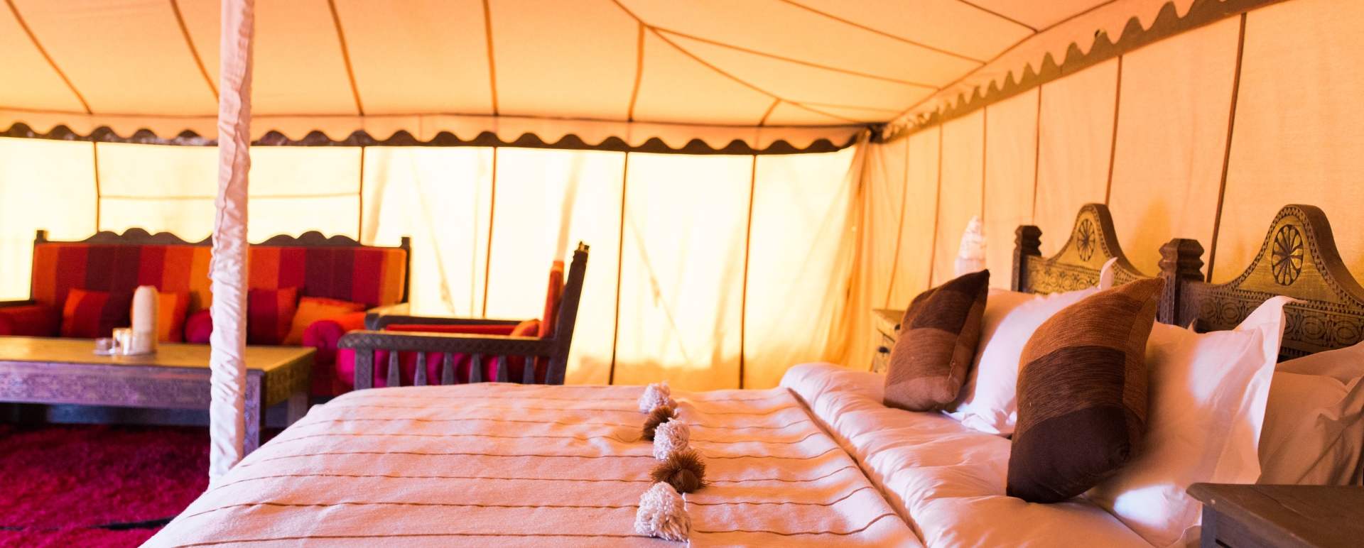 Tent interior - Desert Luxury Camp
