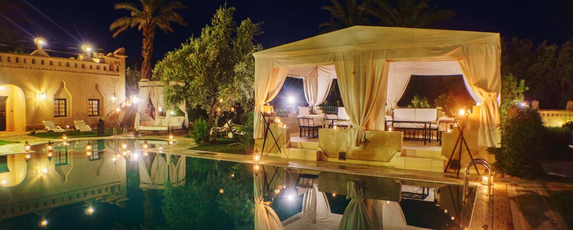 Pool at night