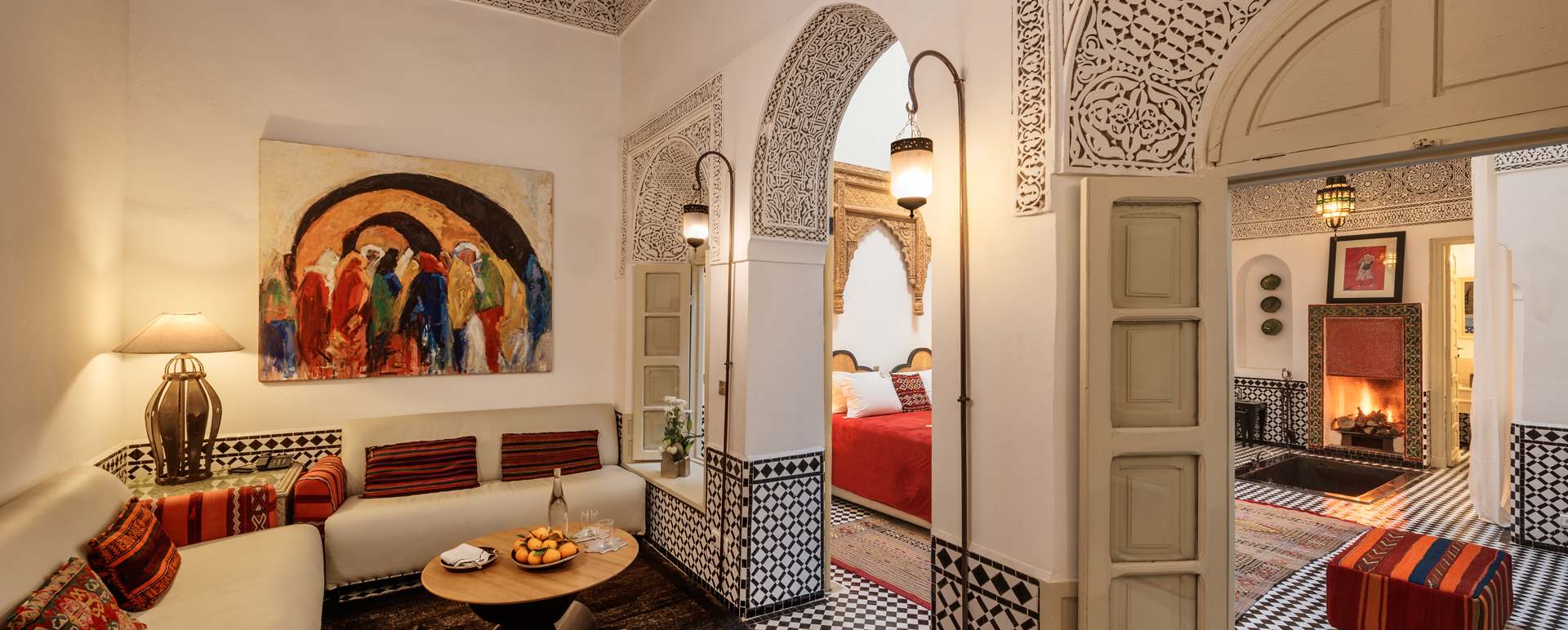 Bedroom with seating area 