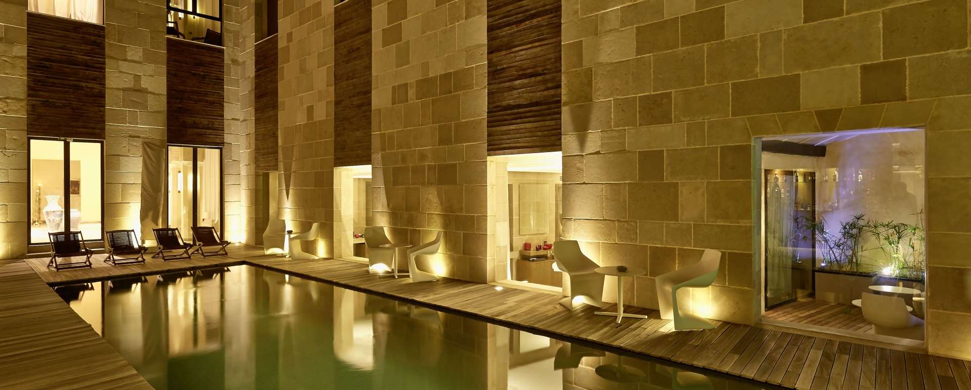 Pool at night - Riad Fes