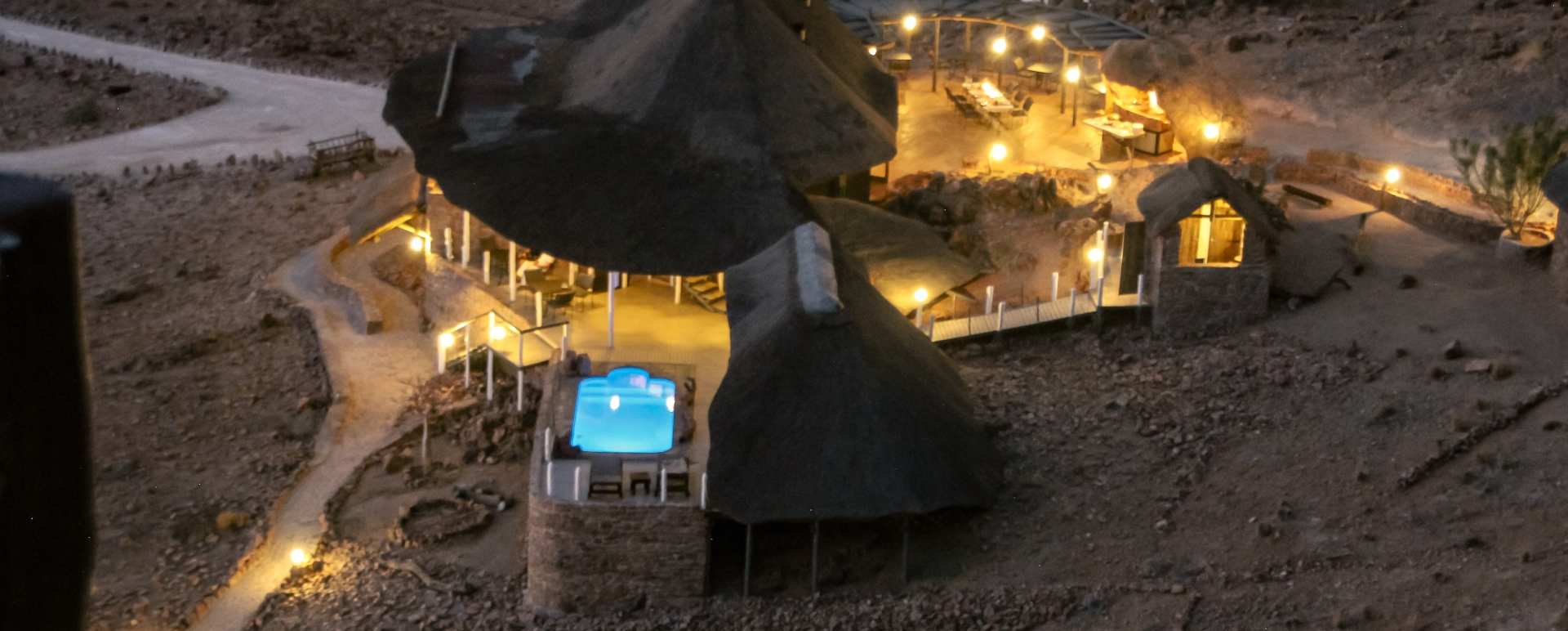 Aerial of lodge