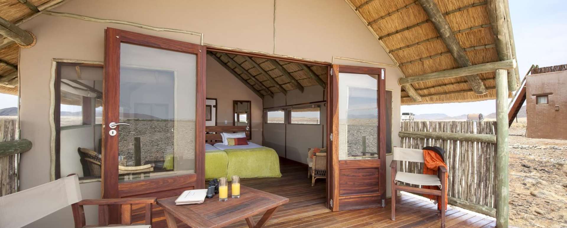 Room and deck - Kulala Desert Lodge
