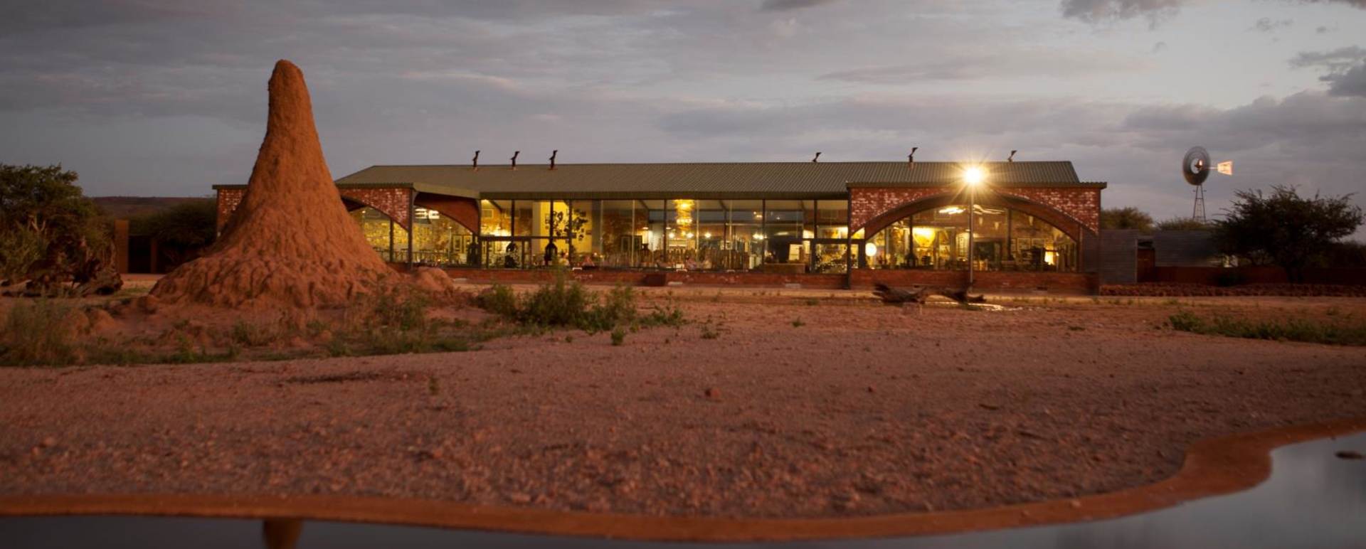 Okonjima Plains Camp - The barn from the waterhole