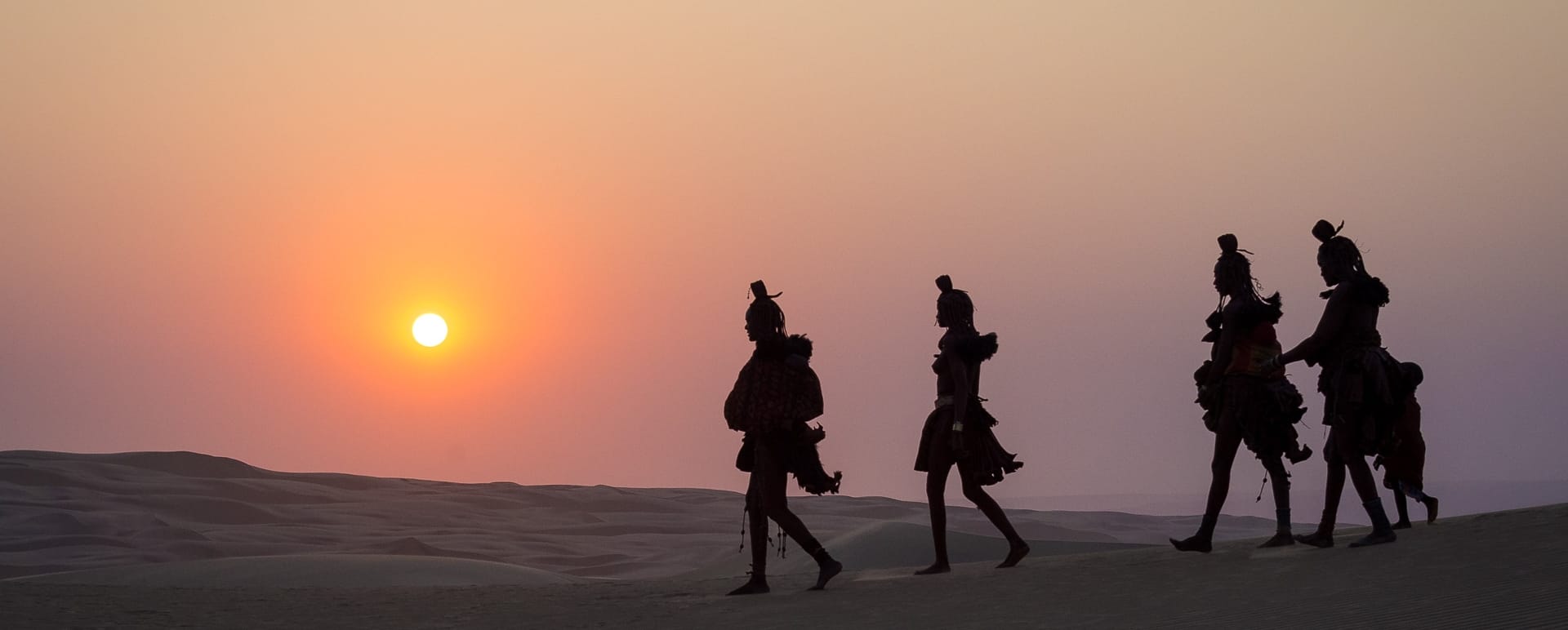 Himba at sunset - 